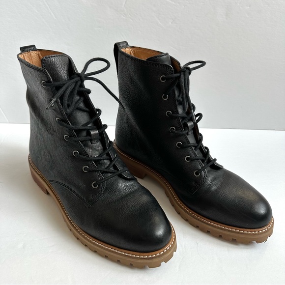 Madewell The Clair Lace-Up Boot in Black Leather 8 - Picture 4 of 15